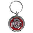 Ohio St. Buckeyes Carved Metal Key Chain
